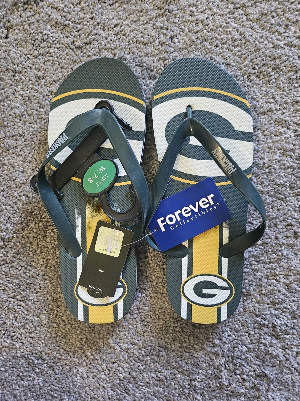 Green Bay Packers Flip Flops